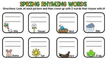 Spring Literacy - Special Education - Life Skills - Print & Go - Reading - ELA