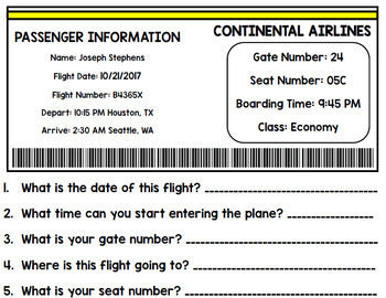 Airport - Travel - Life Skills - Special Education - Vocabulary - Bundle