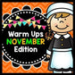 Life Skills Warm Ups - Homework - Thanksgiving - Special Education