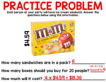Party Planning - Shopping - Life Skills - Money - Math - Real World - Budget