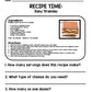 Life Skills - Recipe Comprehension - Cooking - Special Education - Unit Four