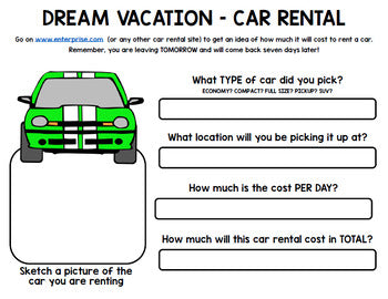 Travel - Life Skills - Planning a Dream Vacation - Special Education - Reading