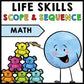 Life Skills - Scope and Sequence - Pacing Guide - FREEBIE - Math