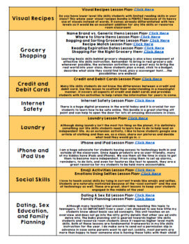 Life Skills - Scope and Sequence - Pacing Guide - FREEBIE - Life Skills