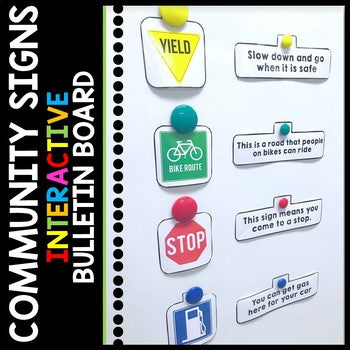 Activity Cuboard Sign Life Skills - Interactive Bulletin Board - Community Signs - Special E ...