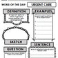 Life Skills - Medical Paperwork - Forms - Vocabulary - Word of the Day