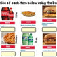 Life Skills - Menu Math - Money - Dominos - Special Education - GOOGLE - Budgets