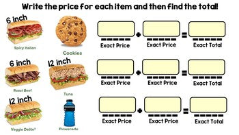 Life Skills - Menu Math - Money - Budget - Dollar Up - BOOM CARDS - Unit 5