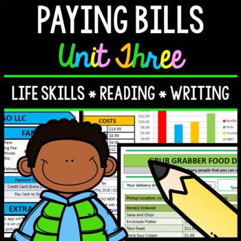Paying Bills - Life Skills - Reading Comprehension - Special Education - Unit 3