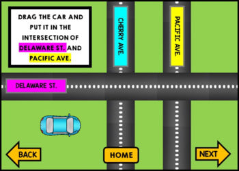 Intersection Flash Card Life Skills - BOOM CARDS - Map Skills - Special Education - Road Inter ...