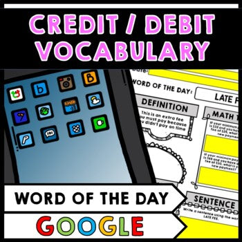 Life Skills - Credit Card - Debit Card - Vocabulary - Word of the Day - GOOGLE