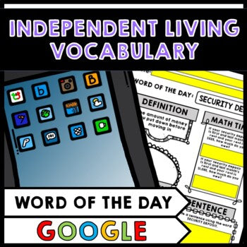 Life Skills - Independent Living - Apartments - Word of the Day Vocab - GOOGLE