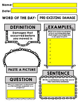Life Skills - Independent Living - Apartments - Word of the Day Vocab - GOOGLE