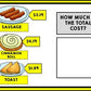 Life Skills - Calculate the Total Cost - GOOGLE - Math - Money - Menu - Unit Two