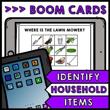 Life Skills - BOOM CARDS - Identify Household Items - Special Education
