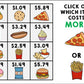 Life Skills - Menu Math - Money - Budget - Dollar Up - BOOM CARDS - Unit 2