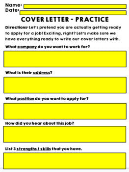 Life Skills - Job Skills - Cover Letter - Reading - Writing - GOOGLE - Bundle