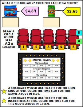 Life Skills - Job Skills - Warm Ups - Vocational Skills - Movie Theater - CBI