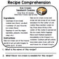Life Skills - Recipes - Cooking - Summer - Special Education - Reading