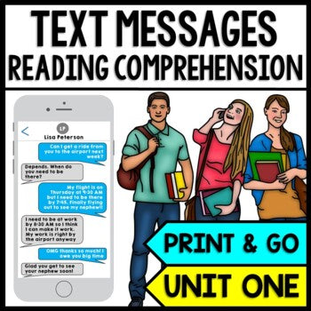 Text Messages - Reading Comprehension - Life Skills - Functional Skills