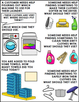Job Skills - Life Skills Warm Ups - Vocational Skills - Laundry - Laundromat
