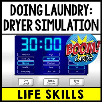 Life Skills - Laundry - Dryer Simulation - Special Education - Boom Cards