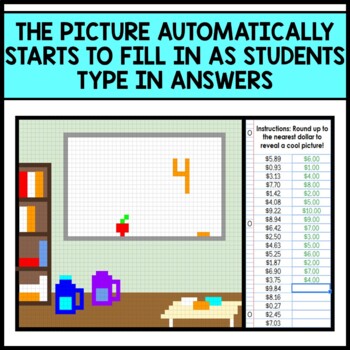 Life Skills - Money Dollar Up - Pixel Art - Google Sheets - Back to School