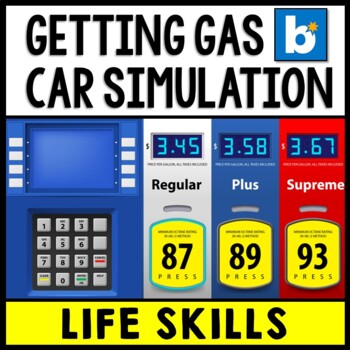 Life Skills - Getting Gas - Cars - Special Education - Boom Cards
