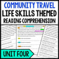 Life Skills - Community Travel - Reading Comprehension - Special Education