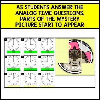 Life Skills - Money - Time - Analog Clock - Mystery Picture - Google Sheets