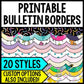 Printable Bulletin Board Borders - CUSTOM Option Also Included!